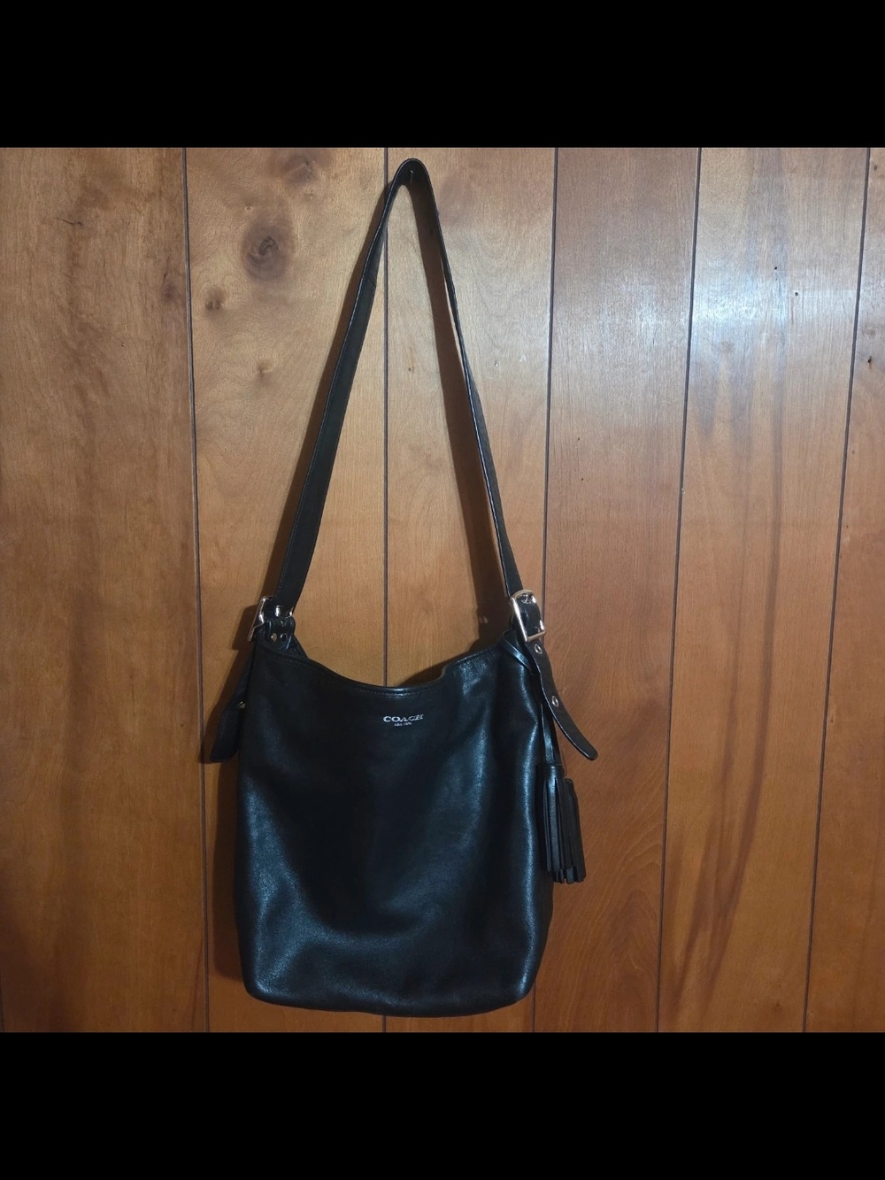 Coach Legacy Duffle Leather Bag With Tassle